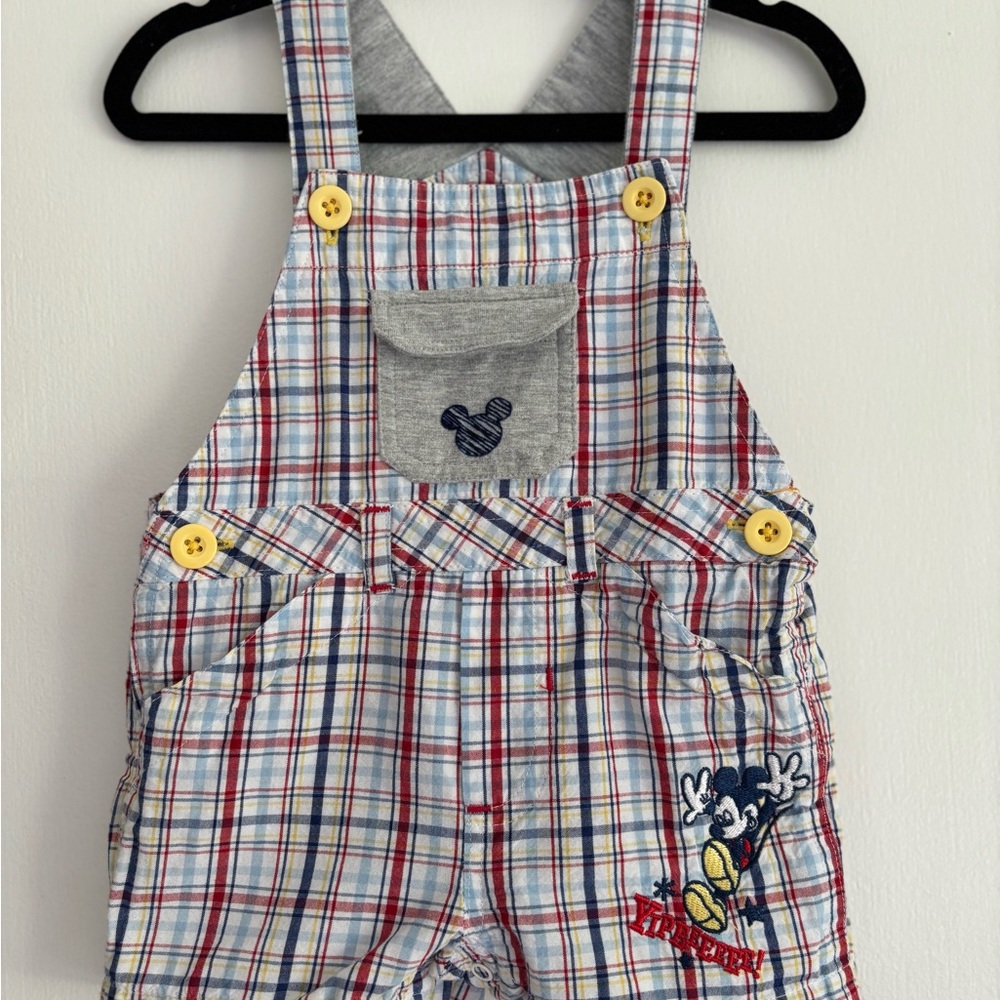 Plaid Mickey Shortalls